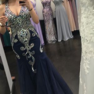 NAVY BLUE PROM DRESS